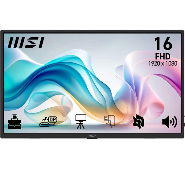 MSI PRO MP251 24.5 Inch Full HD Office Monitor - 1920 x 1080 IPS Panel, 100 Hz, Eye-Friendly Screen, Built-in Speakers, Tilt-Adjustable - HDMI 1.4b, D-Sub (VGA)