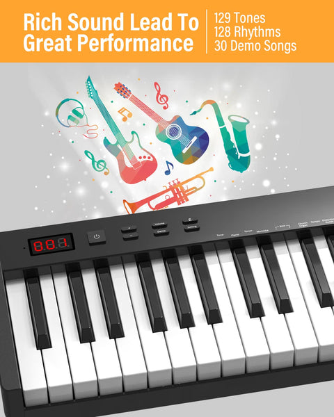 OYAYO 88 Key Digital Piano Full Size Semi-Weighted Keys, Complete Bundle Includes Double X Stand, Travel Bag, Touch Sensitivity Portable Keyboard for Beginners and Musicians on the Road