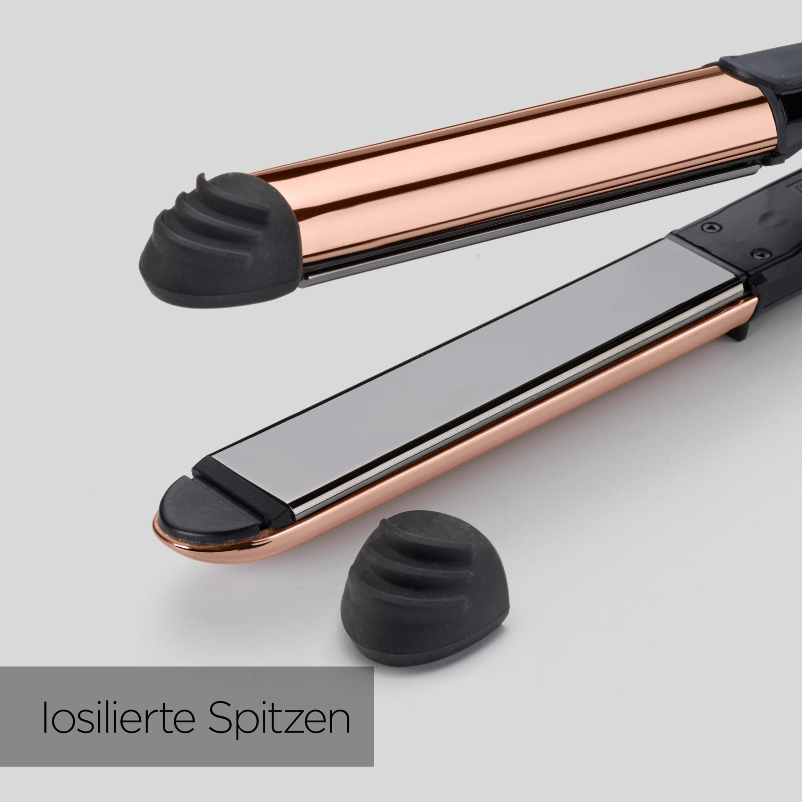 BaByliss Straight and Curl Brilliance Hair Straighteners - Curved Metal Design Easy Styling, Smoothing Titanium Plates, Ionic Anti-Frizz, Fast 15 Second Heat Up, 5 Heat Settings Up to 235°C, 2481U