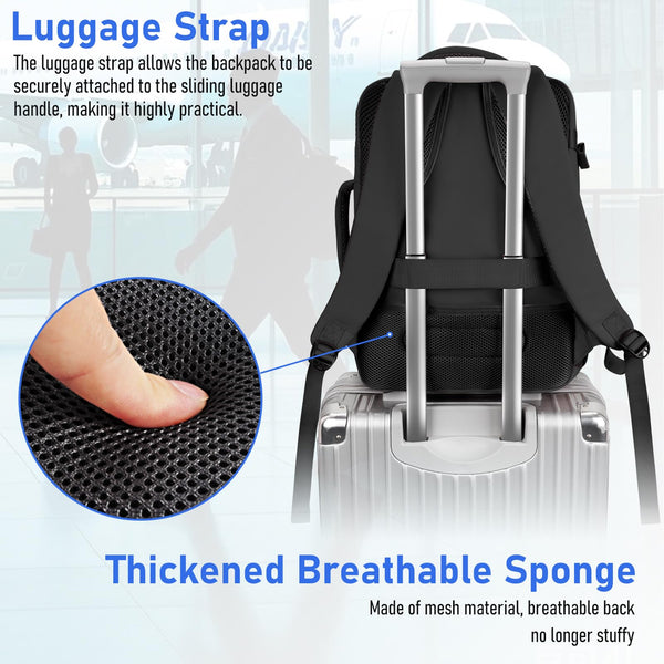 Taygeer Easyjet Cabin Bag 45x36x20 Underseat, Travel Backpack Women, Carry On Backpacks for Airplane, Luggage Rucksack for Plane, Hand Luggage Bag, Laptop Rucksack with Separate Shoe Pouch, Pink