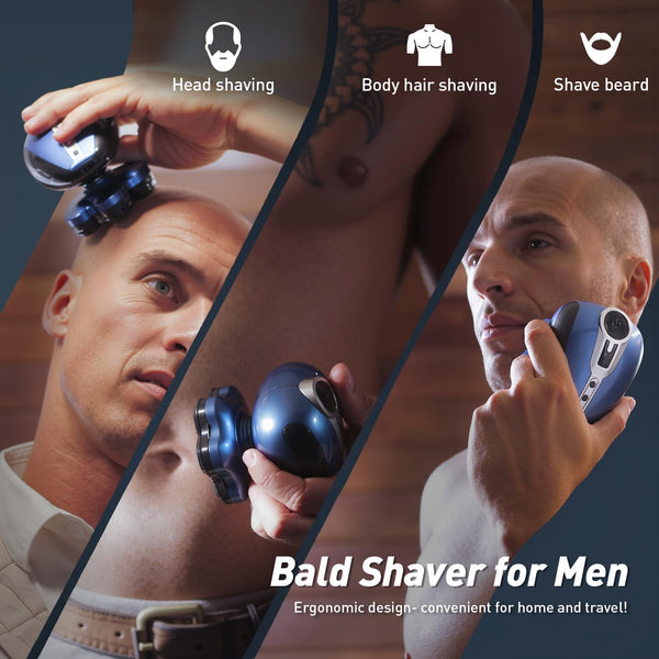 Head Shaver for Bald Men: Electric Bald Razor-7D Wet/Dry Shaving-Professional Grooming Kit for Balder-Rechargeable Head Shavers for Scalp/Face/Beard -Close Shave