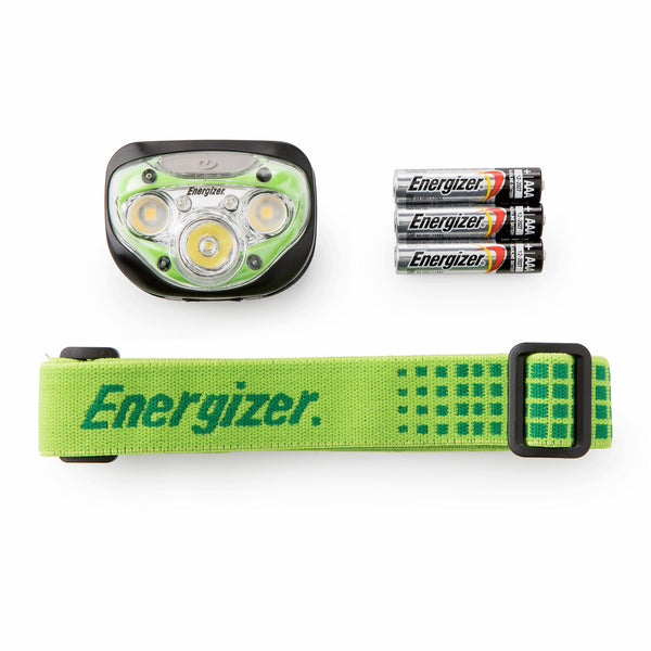 Energizer Vision HD+ Head Torch, Bright Headlamp, Water Resistant, Hands-Free, Lightweight for Indoor and Outdoor Activities, Batteries Included