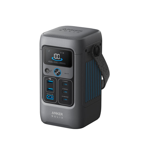 Anker SOLIX C200 DC Power Bank Station, 192Wh Portable Power Station, LiFePO4 Battery, 200W Solar Generator, for Outdoor Camping, Traveling, and Emergencies (No Wall Adapter Included)