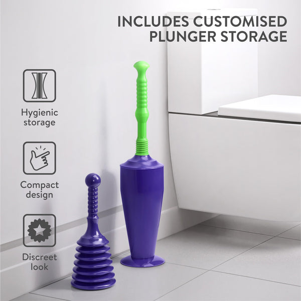 Luigi's Sink Plunger - Drain Plunger Sink Unblocker - Plungers for Unblocking - Drain Plungers for Bathroom Kitchen Bath Shower - Unblock Pump with Accordion Bellows