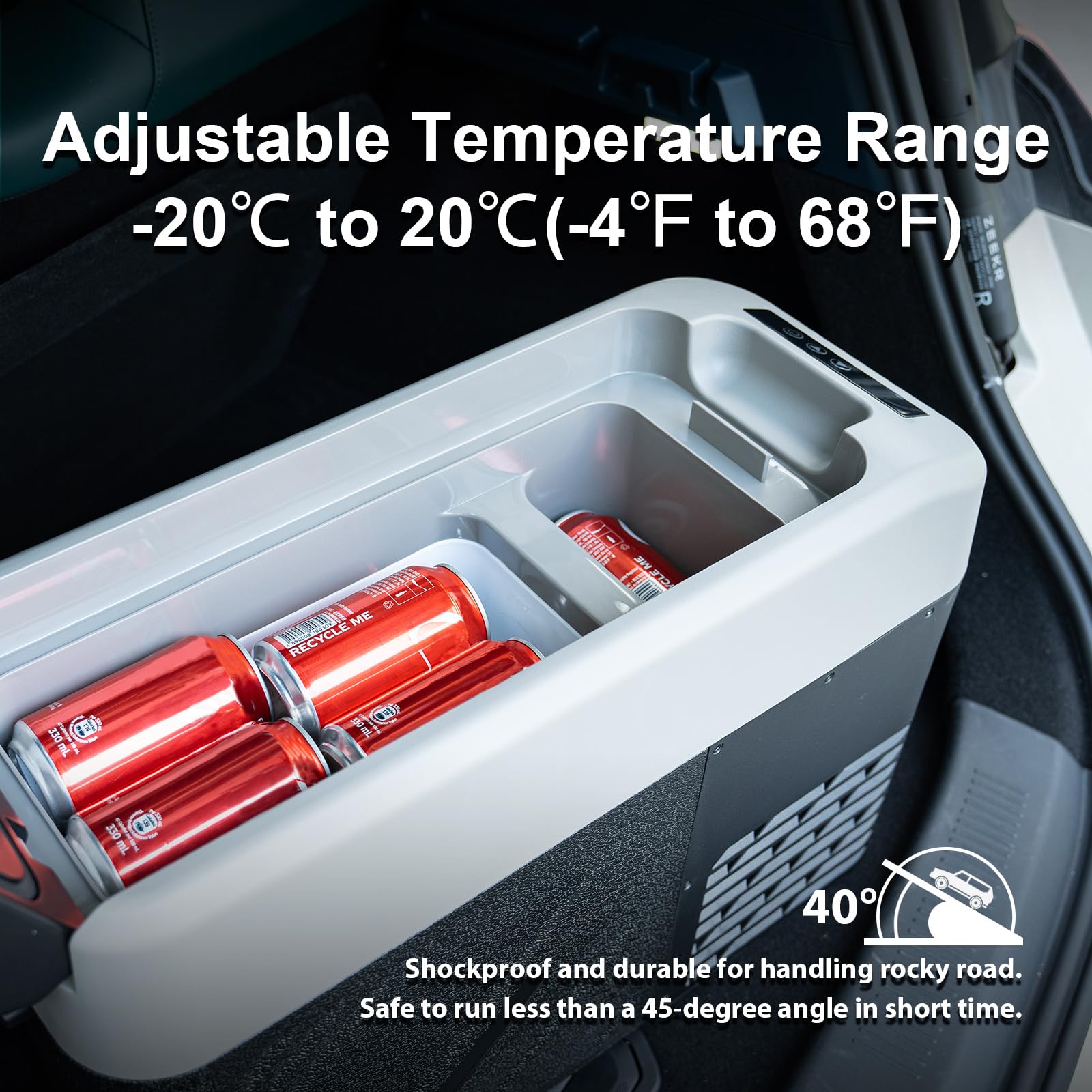 Alpicool G22 22L Compressor Car Fridge Freezer, DC 12v Camping Refrigerator, Portable Mini Cool Box for TruckCampervanRVBoat, -20℃ to 20℃