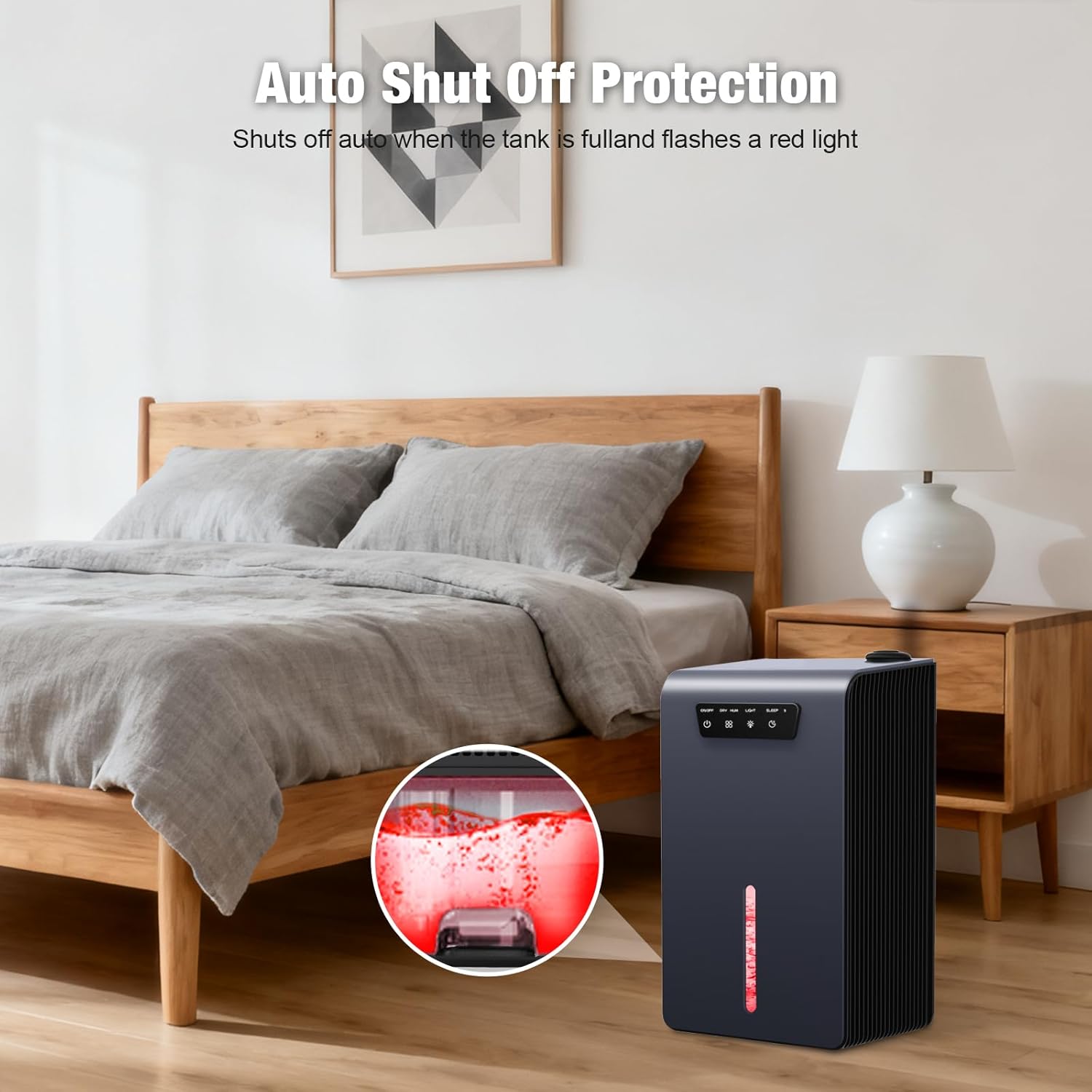 Portable Dehumidifiers for Home with Large 3200ml Water Tank, Ultra Quiet Electric Dehumidifier with Auto Shut-Off, Auto Defrost, Energy-Saving Design, Ideal for Bedroom, Bathroom, Basement & Garage