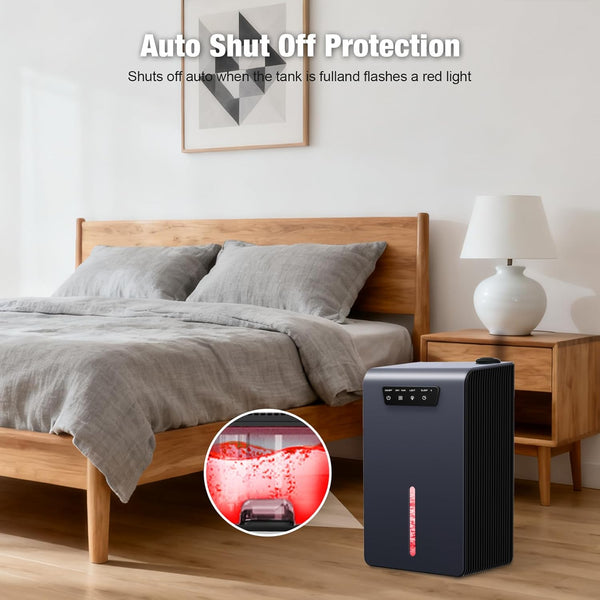 Portable Dehumidifiers for Home with Large 3200ml Water Tank, Ultra Quiet Electric Dehumidifier with Auto Shut-Off, Auto Defrost, Energy-Saving Design, Ideal for Bedroom, Bathroom, Basement & Garage