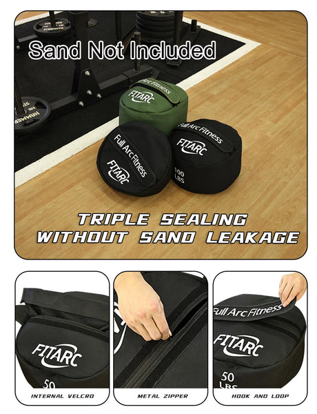 Fitarc Sand Bags for Weight Training,Sandbags for Fitness,Sandbags for Weight Training,Round Sandbag,Sandbag Workout Bag,Cross-Training & Exercise,