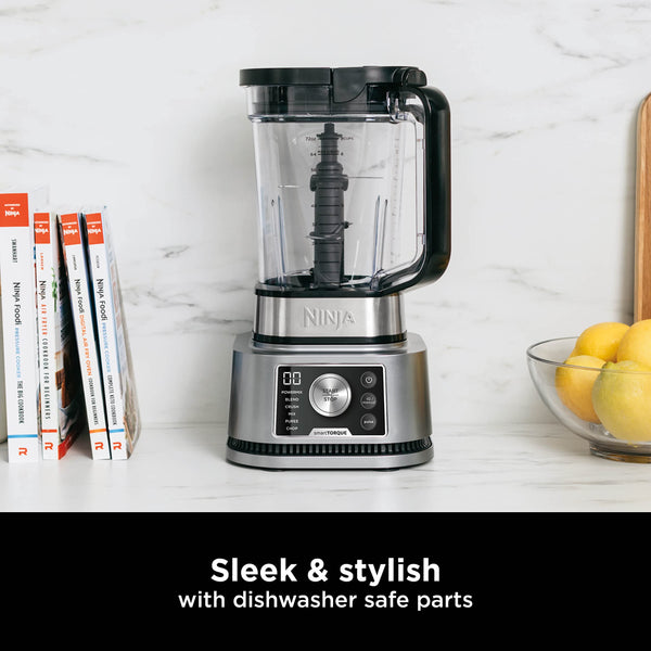 Ninja Foodi Power Nutri Blender 2-in-1, Blend Smoothie Bowls, Thick Spreads & Frozen Drinks, Automatic Programs, 700ml Cup & 400ml Bowl with with Power Paddle, 1100W, Silver CB100UK