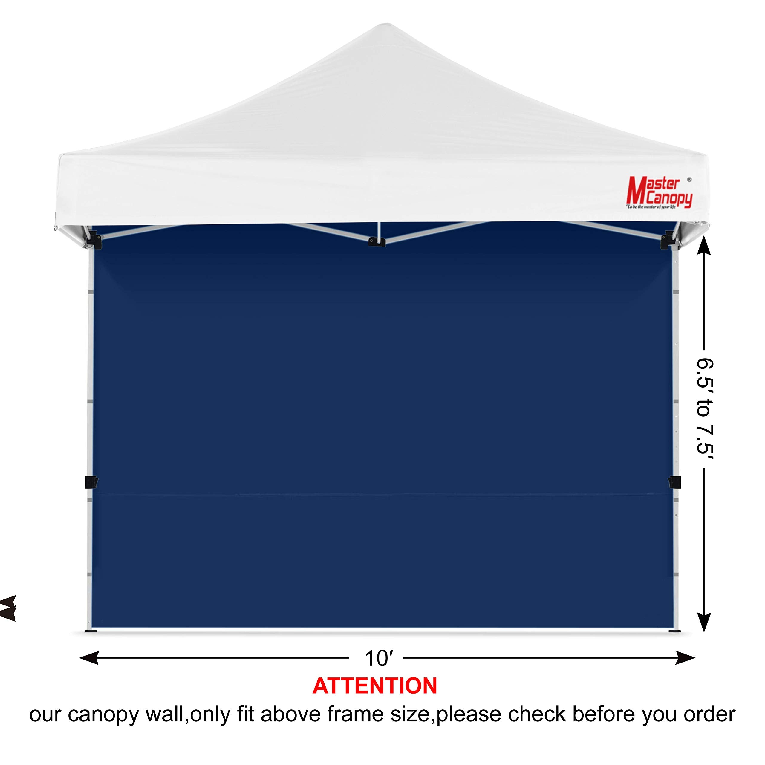 MASTERCANOPY Instant Gazebo Sidewall Panels Sunwall for 3x3M Pop Up Gazebo,1 Piece,Black