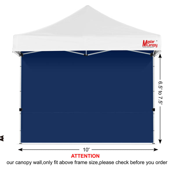 MASTERCANOPY Instant Gazebo Sidewall Panels Sunwall for 3x3M Pop Up Gazebo,1 Piece,Black