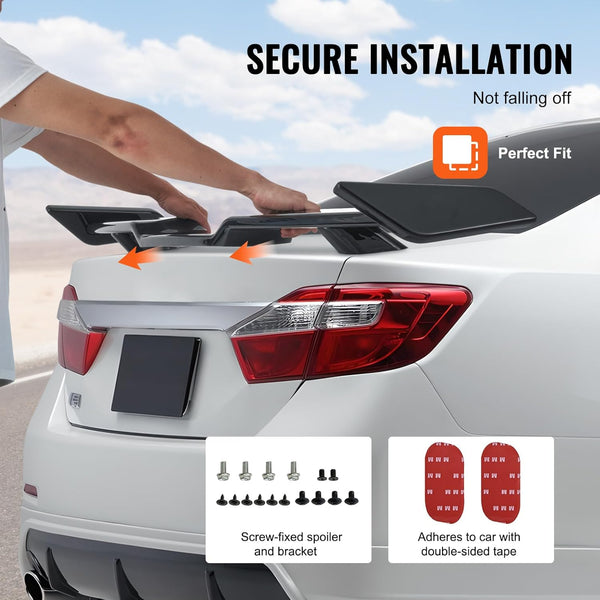 VEVOR GT Wing Car Spoiler, 57.9 inch Spoiler, Compatible with 2018-2023 Camry, High Strength ABS Material, Baking Paint, Car Rear Spoiler Wing, Racing Spoilers for Cars, Glossy Black