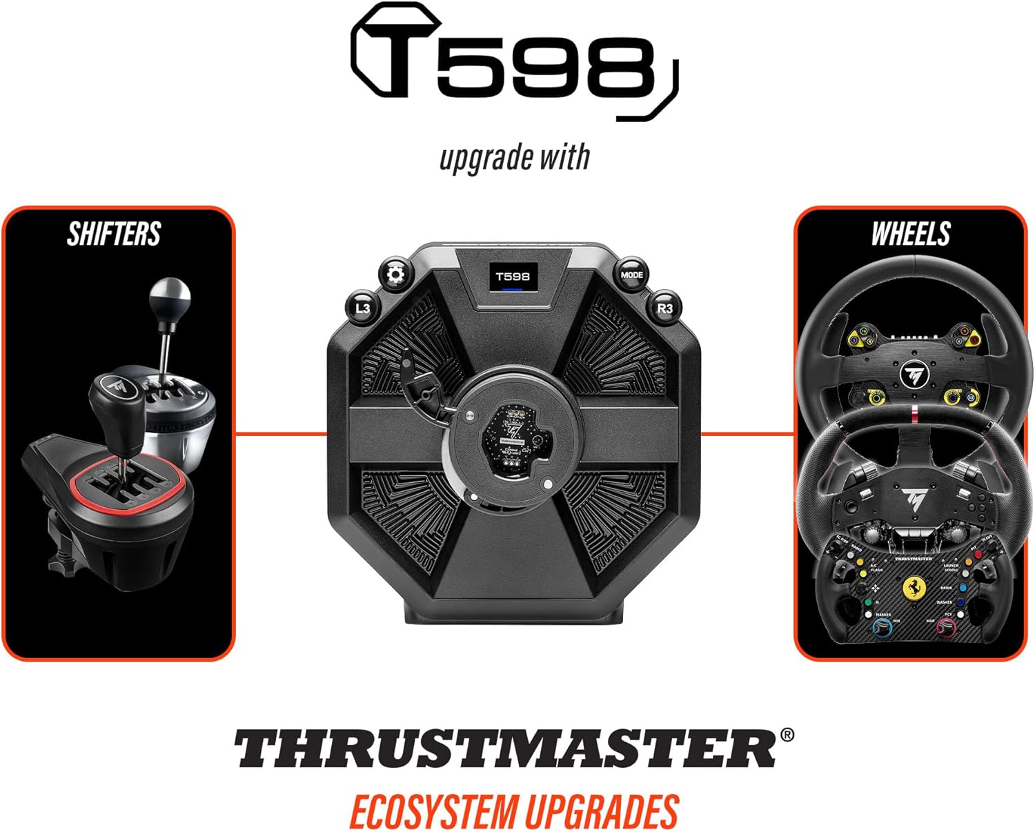 Thrustmaster T598, Direct Axial Drive Force Feedback Racing Wheel for PS5, PS4, PC