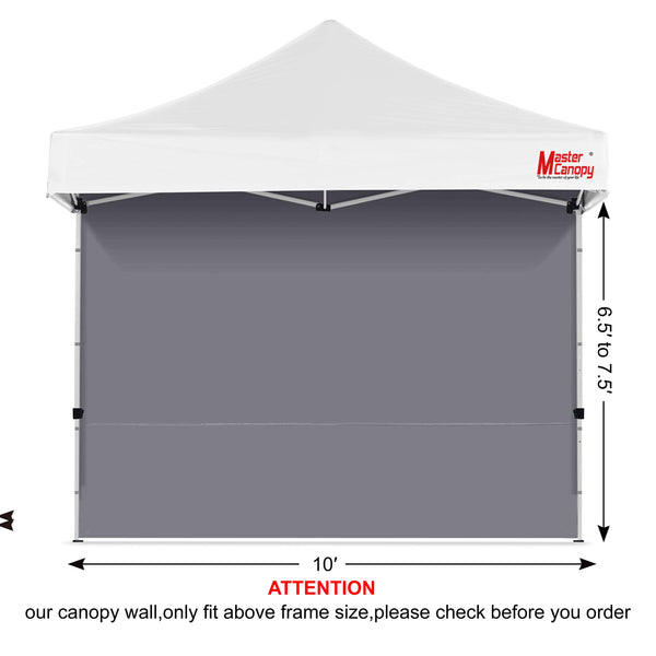 MASTERCANOPY Instant Gazebo Sidewall Panels Sunwall for 3x3M Pop Up Gazebo,1 Piece,Black