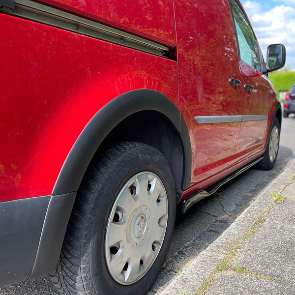 Oneway Set Wheel Arch Trims compatible with Volkswagen Caddy MK4 2015-2020 (Short wheel base) - Matt black