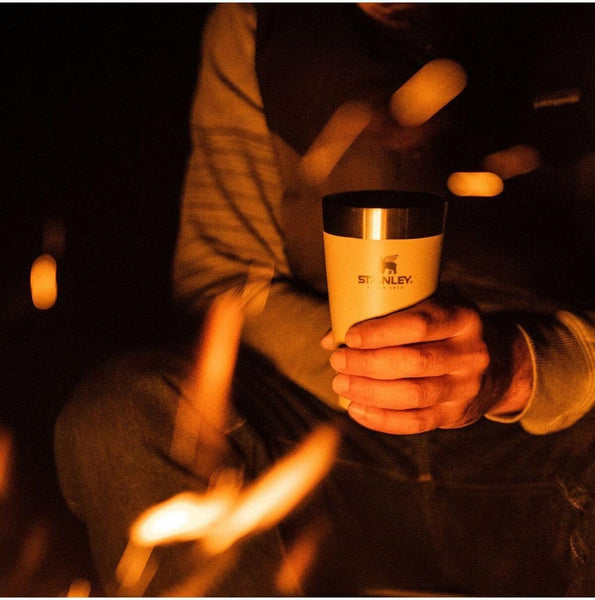 Stanley Adventure Stacking Beer Pint 0.47L - Travel Mug Keeps Drinks Cold For 4 Hours - Stainless Steel Thermal Cup - Stacks Infinitely - Double Wall Vacuum Insulation - Dishwasher Safe - Matte Black