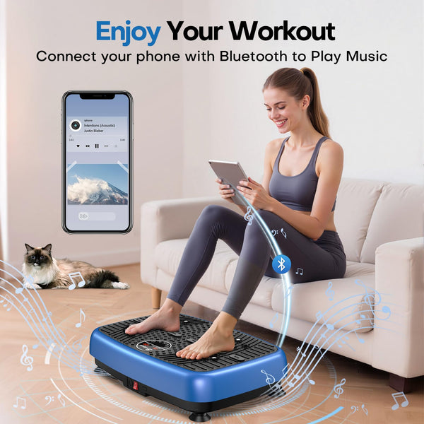 EvoSpark Vibration Plate, Vibration Plate Exercise Machine with 2025 High-Performance Dual Motor, 120 Adjustable Speeds, 450 Lbs Capacity Vibrating Plate for Lymphatic Drainage & Weight Loss