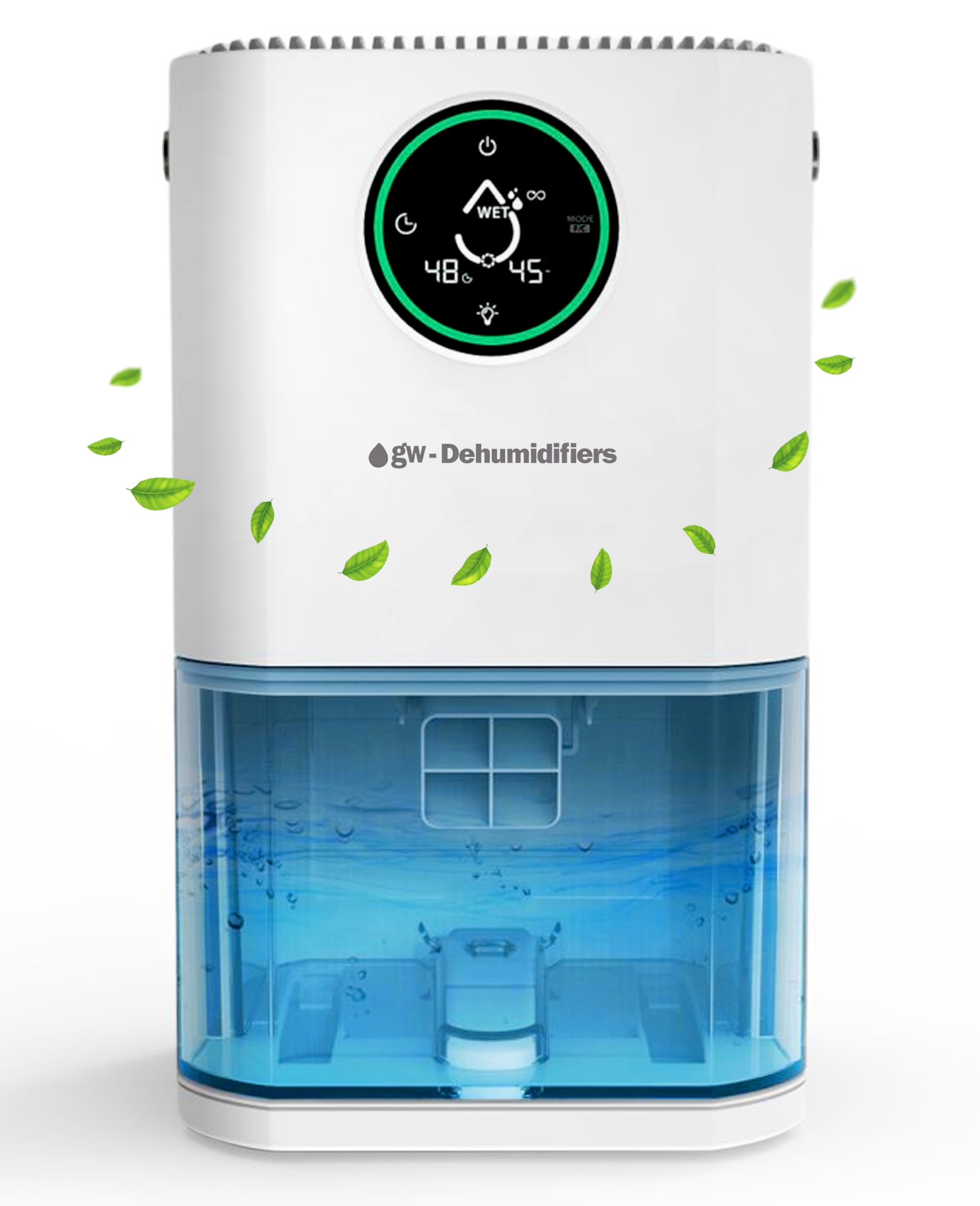 2000ml GW-Dehumidifier for Home & Bedroom - Powerful Dual Peltier, 3 Modes, Auto Defrost -Dehumidifiers for bedroom with Humidity indicator-Quiet