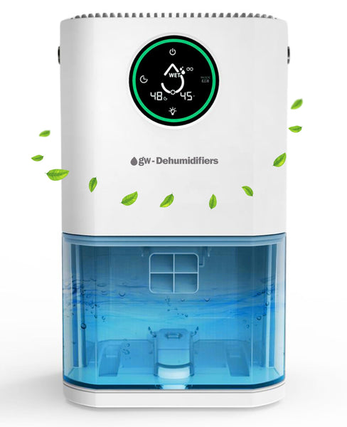 2000ml GW-Dehumidifier for Home & Bedroom - Powerful Dual Peltier, 3 Modes, Auto Defrost -Dehumidifiers for bedroom with Humidity indicator-Quiet