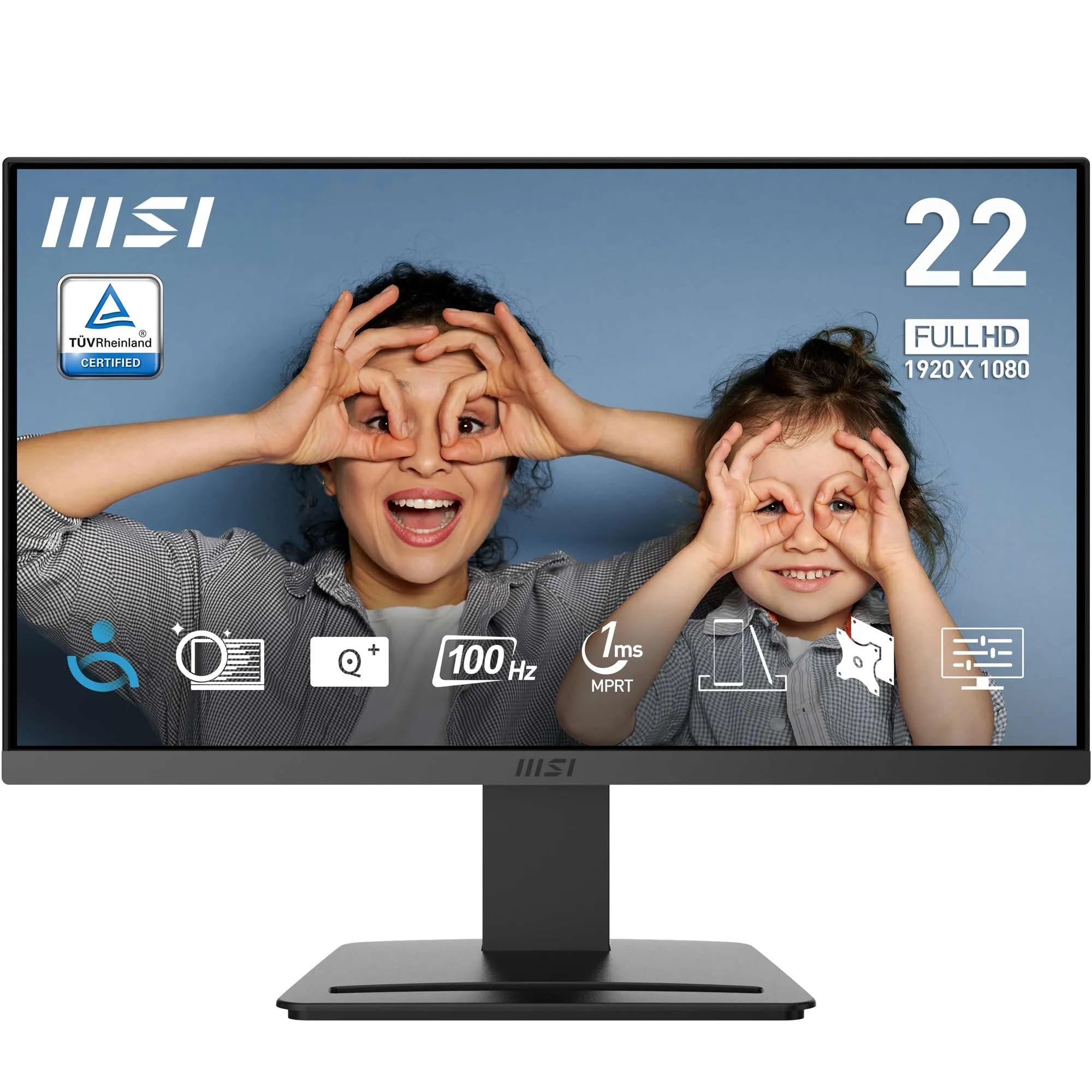 MSI PRO MP273QW E2 27 Inch WQHD Office Monitor - 2560 x 1440 IPS Panel, 100 Hz, Eye-Friendly Screen, Built-in Speakers, Tilt-Adjustable - HDMI 2.0b, DP (1.2a)