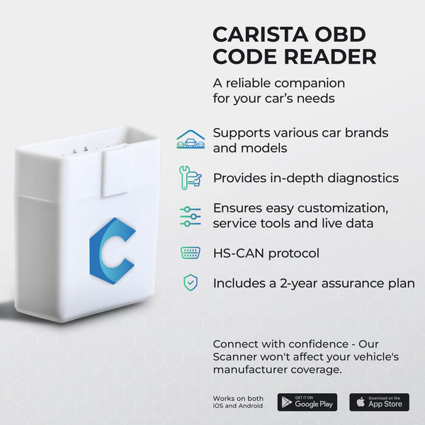 Carista EVO - Bluetooth OBD2 Scanner - Car Scanner Diagnostic Tool and Code Reader with Access to Diagnostics, Customizations, Service Tools, and Live Data