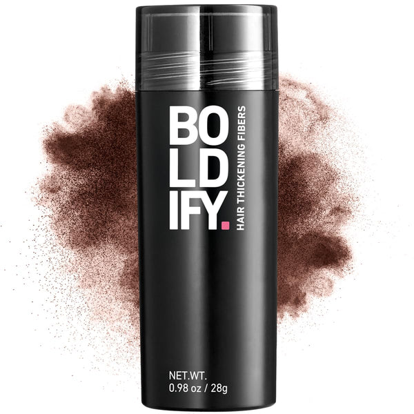 BOLDIFY Hair Fibres (56g) - Fill In Thinning and Fine Hair for an Instantly Fuller, Thicker Look - 14 Shades for Women and Men - Medium Brown