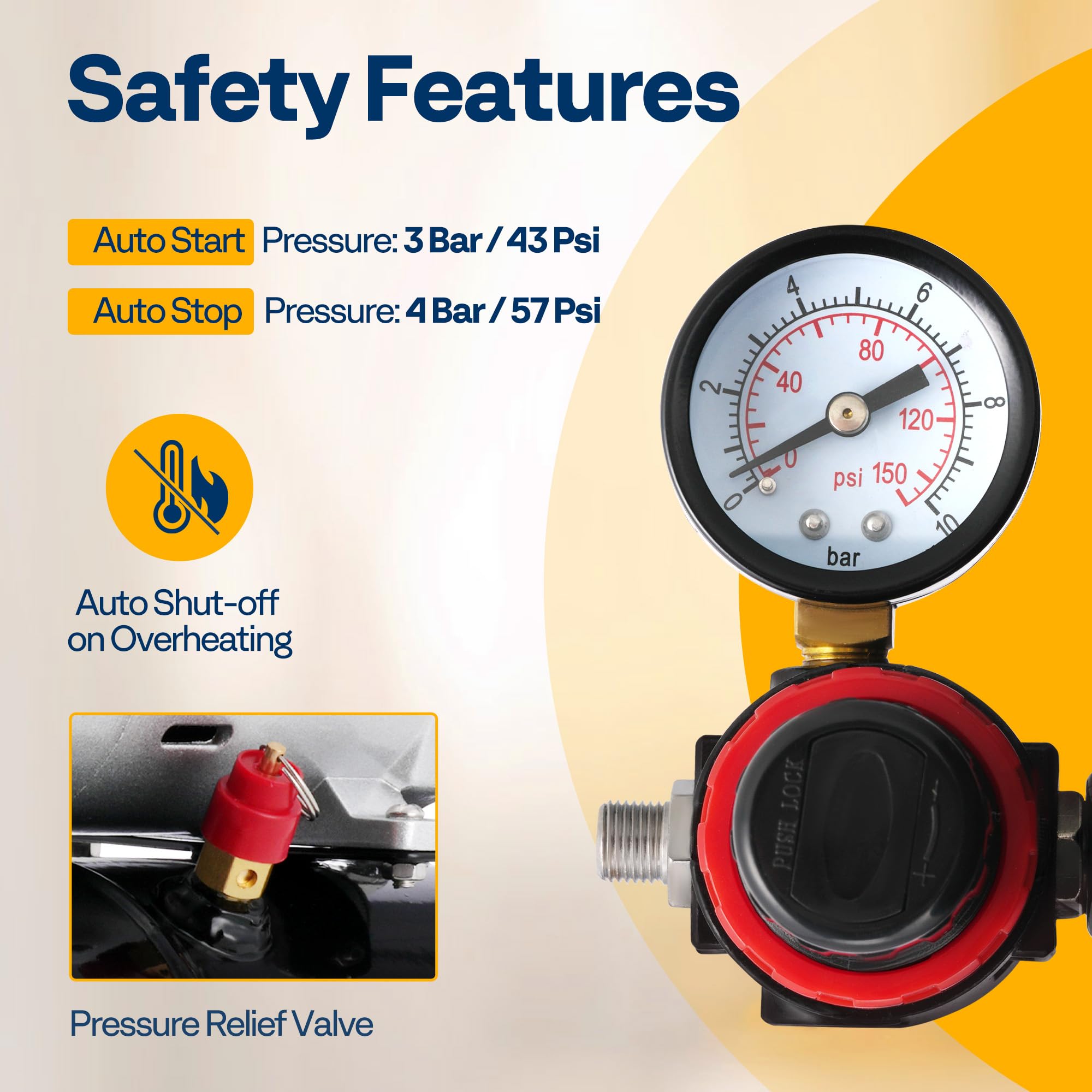 VIVOHOME Professional Airbrushing Paint System with 1/5 HP Air Compressor and 3 Paint Sprayers for Tattoo Makeup Shoes Cake Decoration Blue