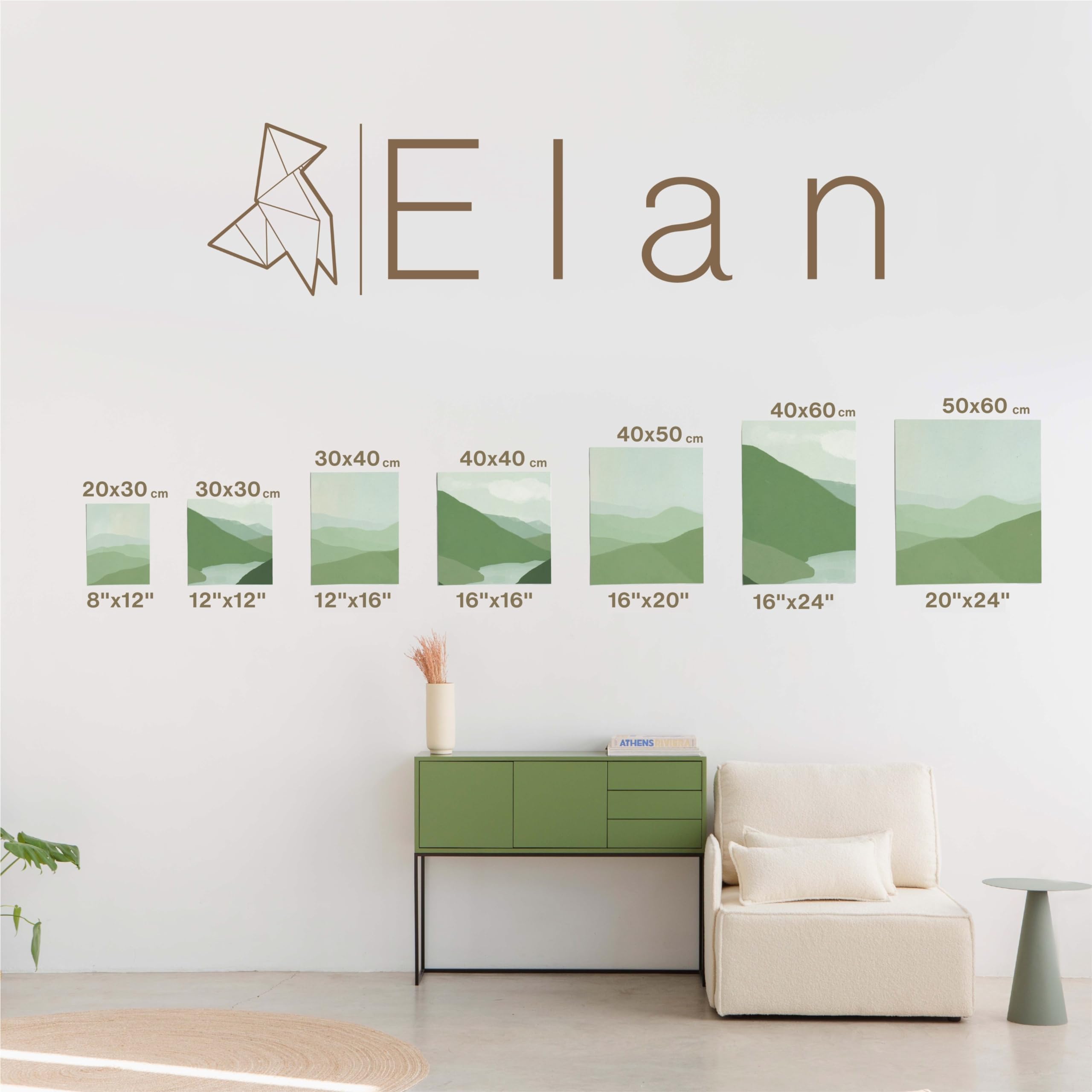 Elan Cotton Canvas Panels 50x60 CM, 6-Pack Canvas Boards for Painting, Painting Canvas, Canvases for Painting, Art Board Bulk Art Canvas Board Blank
