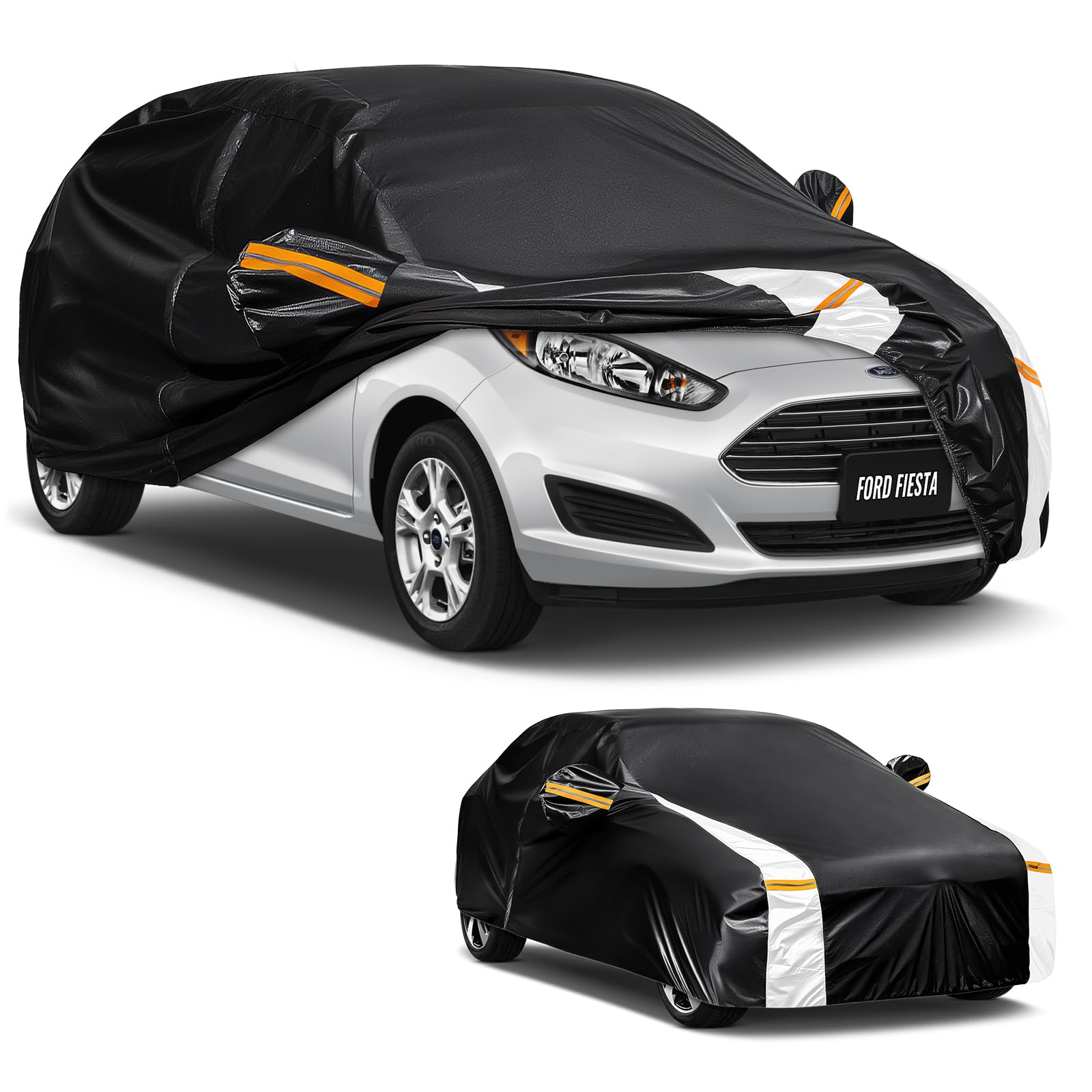 Car Cover Custom Fit for Mini Convertible F57(2016-2023), Car Covers for Outside Storage Waterproof Breathable, Full Cover Outdoor All Weather Protection Rain Sun Dust with Zip and Cotton(Black)