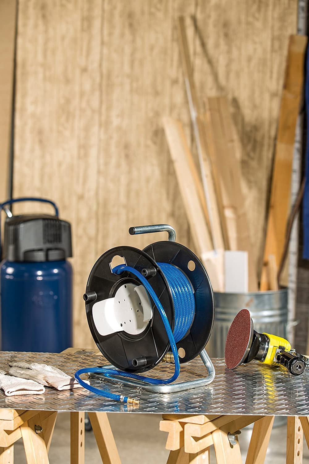 Air Hose Drum 20 Meters | Made in Austria | Brennenstuhl 1127020010 | Hose 20 m, ?-6/12 mm | Hose Reel Compact, Solid & Robust | Maximum Hose Pressure