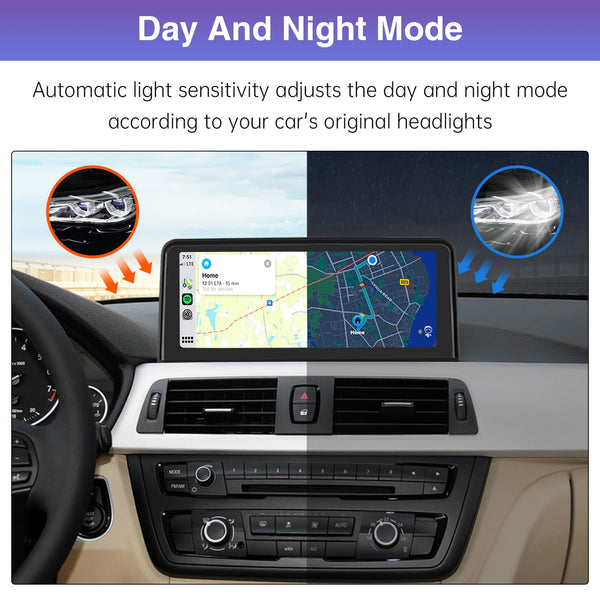 Road Top 12.3 Inch Ultra-Narrow Carplay Touchscreen for BMW 3 & 4 Series F30/F31/F32/F33/F34/F35/F36 2012-2015 Year, Car Stereo Multimedia Radio Receiver, Support Wireless Android Auto, Mirrorlink