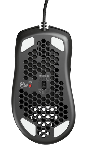 Glorious Gaming Model D Wired Gaming Mouse - 68g Superlight Honeycomb Design, RGB, Ergonomic, Pixart 3360 Sensor, Omron Switches, PTFE Feet, 6 Buttons - Glossy Black