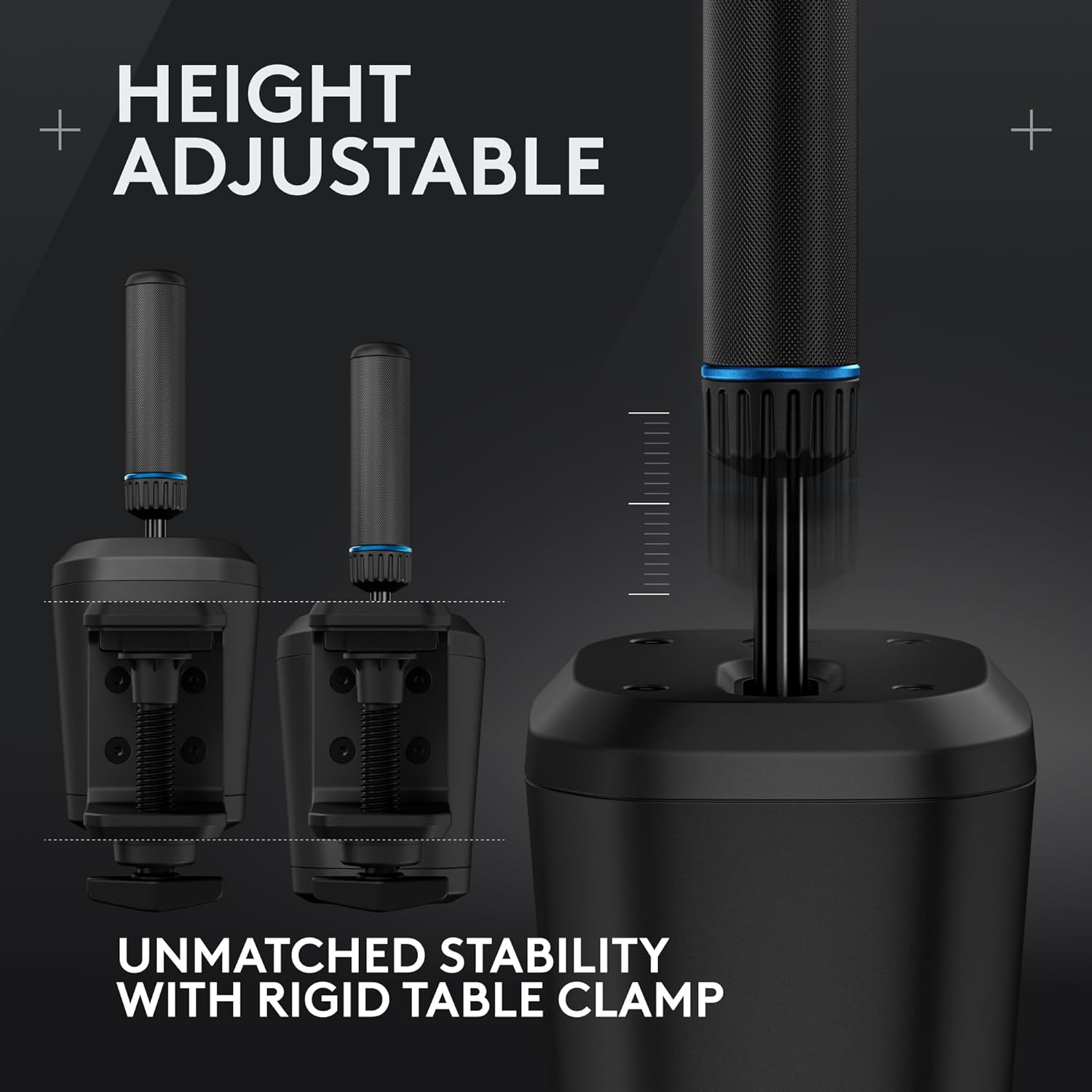 Logitech G RS Shifter and Handbrake With Easy Mode-Switching, Height-Adjustable Handle, and Table Clamp, for G and PRO Series Wheels, PS, Xbox, and PC Racing Units - Black