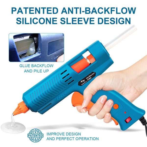 Tilswall Hot Glue Gun Kit, 50W Mini Melt Gun with 75pcs 130mm Glue Sticks for Crafting, DIY, Art, Sealing, Home Repairs, Cards, and Glass