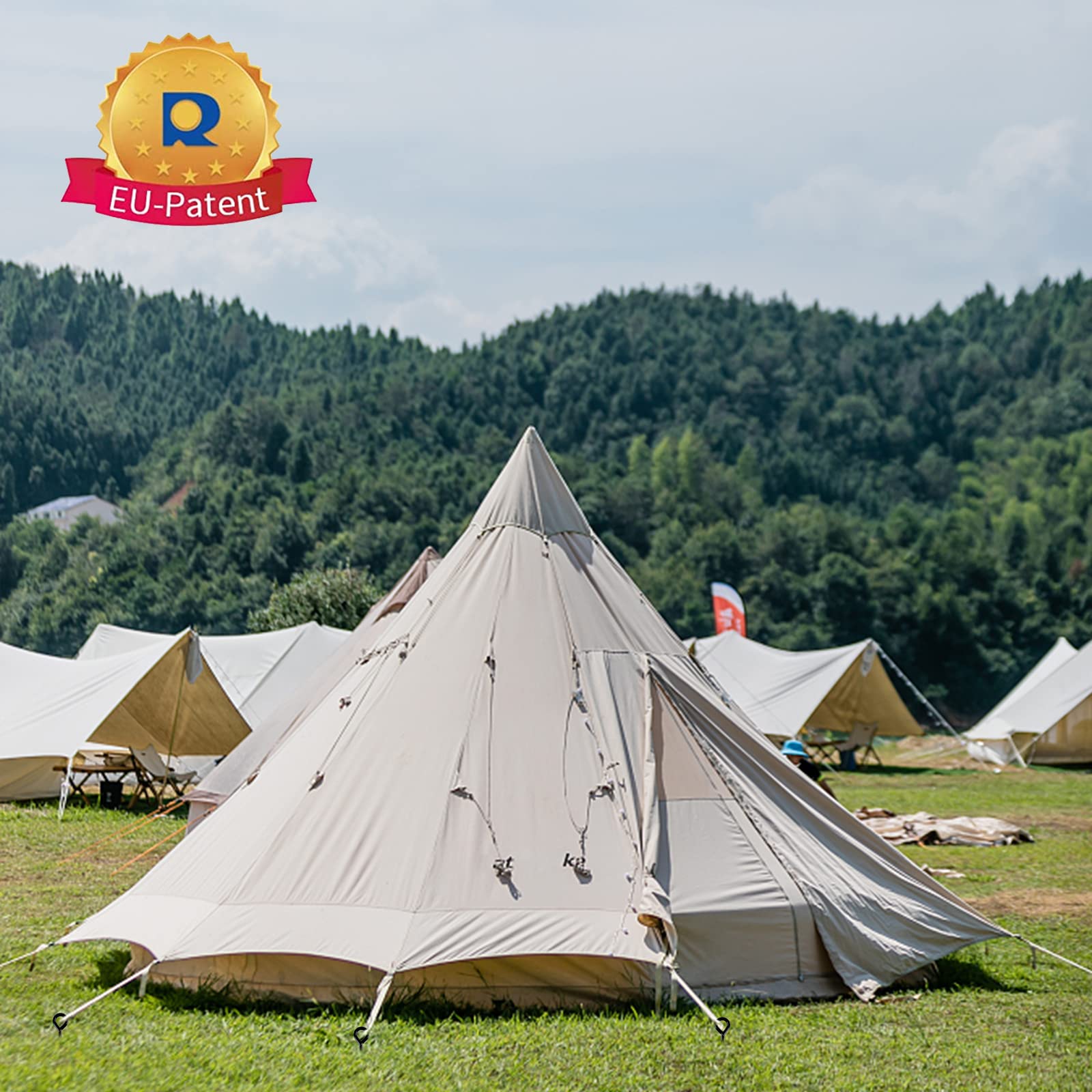 KAMFWERT Trampoline Ground Anchor Set of 8, Heavy Duty Trampoline Anchor Kit for Tents, Swings, Canopies, Metal Trampoline Anchor Kit Strong Wind