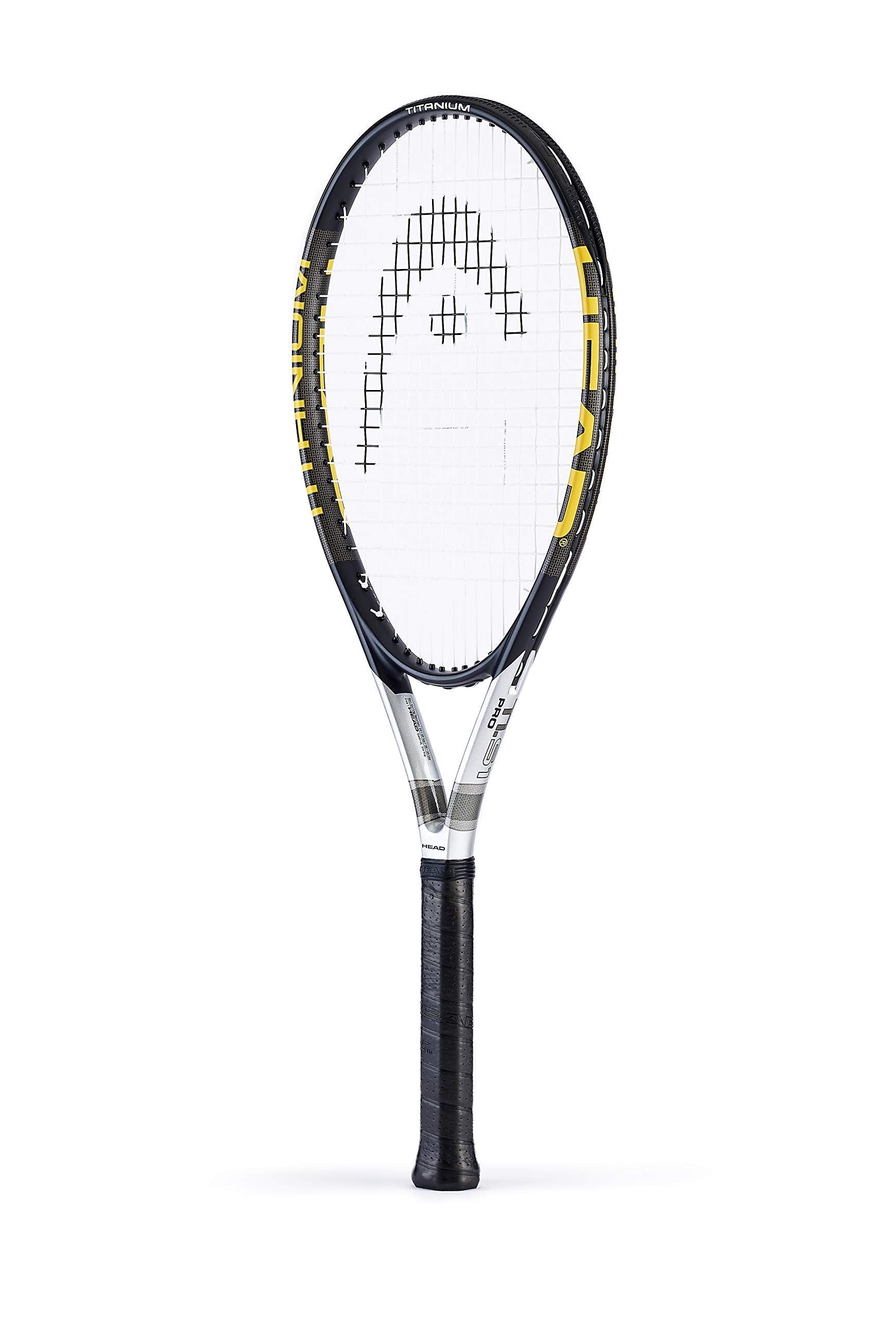 HEAD Unisex's TiS1 Pro Tennis Racket, Black/Silver, Grip 2: 4 1/4 Inches