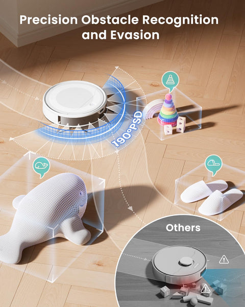 Lefant M210 Robot Vacuum Cleaner, 2200Pa Strong Suction, 7.8cm Thin 28cm DIA, Automatic Self-Charging Small Robotic Vacuums, Wi-Fi/App/Alexa Control, Ideal for Pet Hair Hard Floor and Carpet