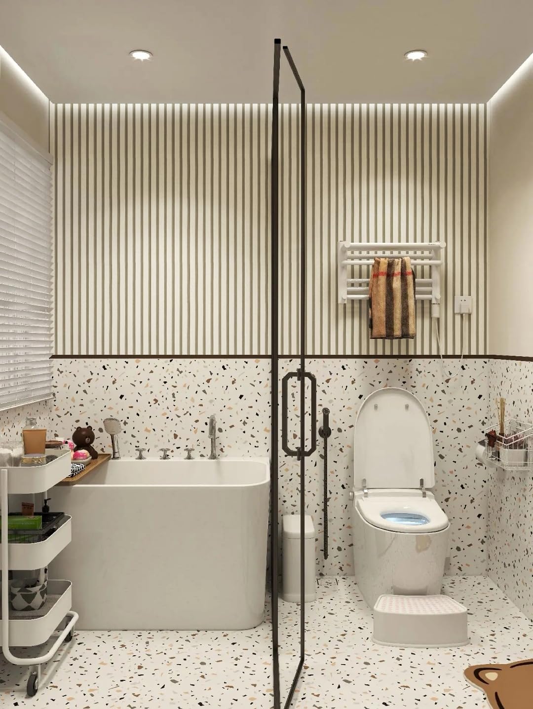 myforHD Self-Adhesive Wood Grating Wallpaper Wood Stripe Grain Natural Wooden Slats Wallpaper Peel and Stick Contact Paper PVC Vinyl Film Removable Waterproof