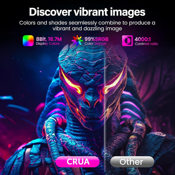 CRUA 30Inch Ultrawide Curved Monitor, 21:9 WFHD(2560x1080P) VA Computer Monitor, 99% sRGB 100HZ 1500R PC Monitors Support FreeSync, Wall-Mounted, with HDMI/DP Display Port-Black