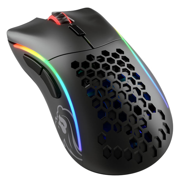 Glorious Gaming Model D Wired Gaming Mouse - 68g Superlight Honeycomb Design, RGB, Ergonomic, Pixart 3360 Sensor, Omron Switches, PTFE Feet, 6 Buttons - Glossy Black