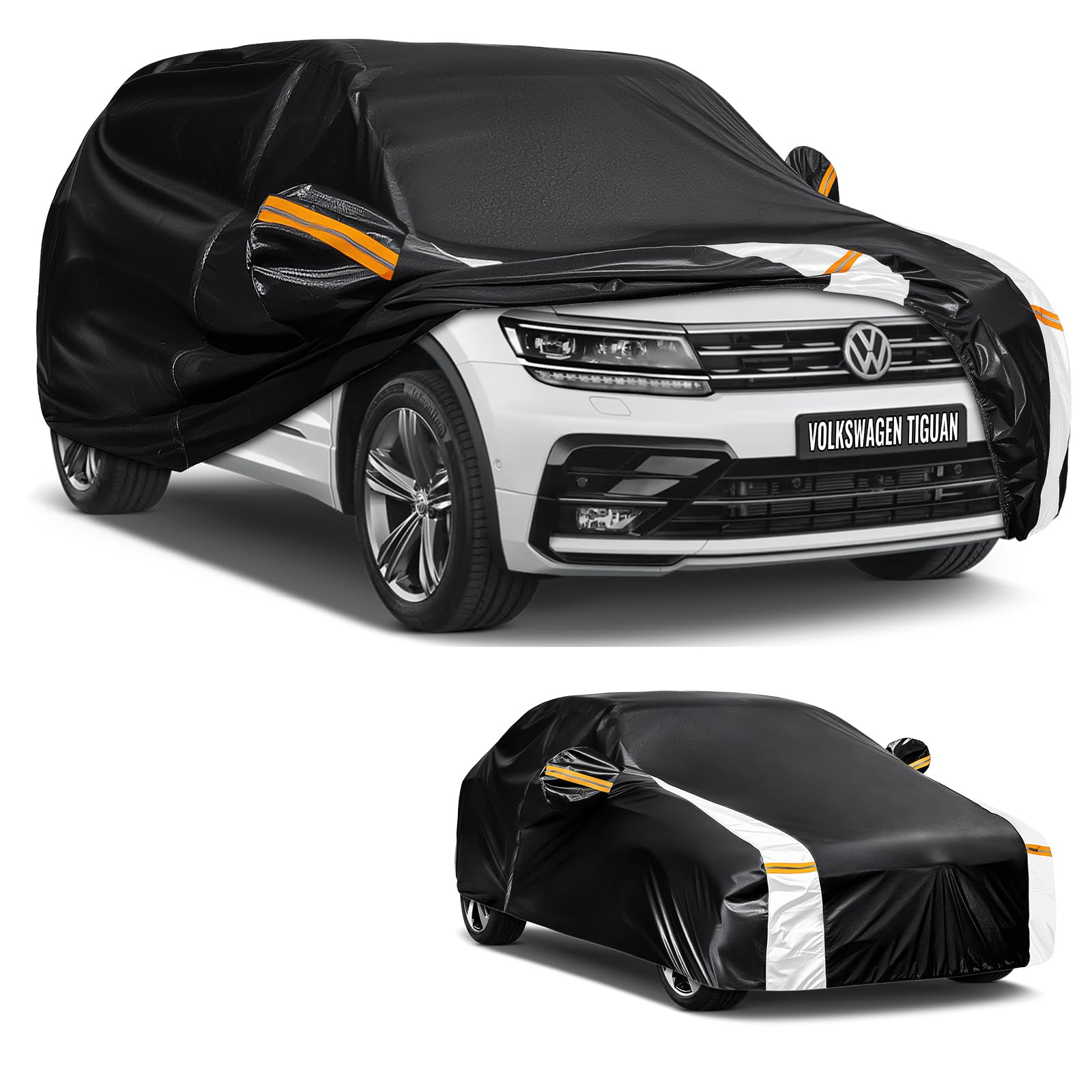 Car Cover Custom Fit for Mini Convertible F57(2016-2023), Car Covers for Outside Storage Waterproof Breathable, Full Cover Outdoor All Weather Protection Rain Sun Dust with Zip and Cotton(Black)