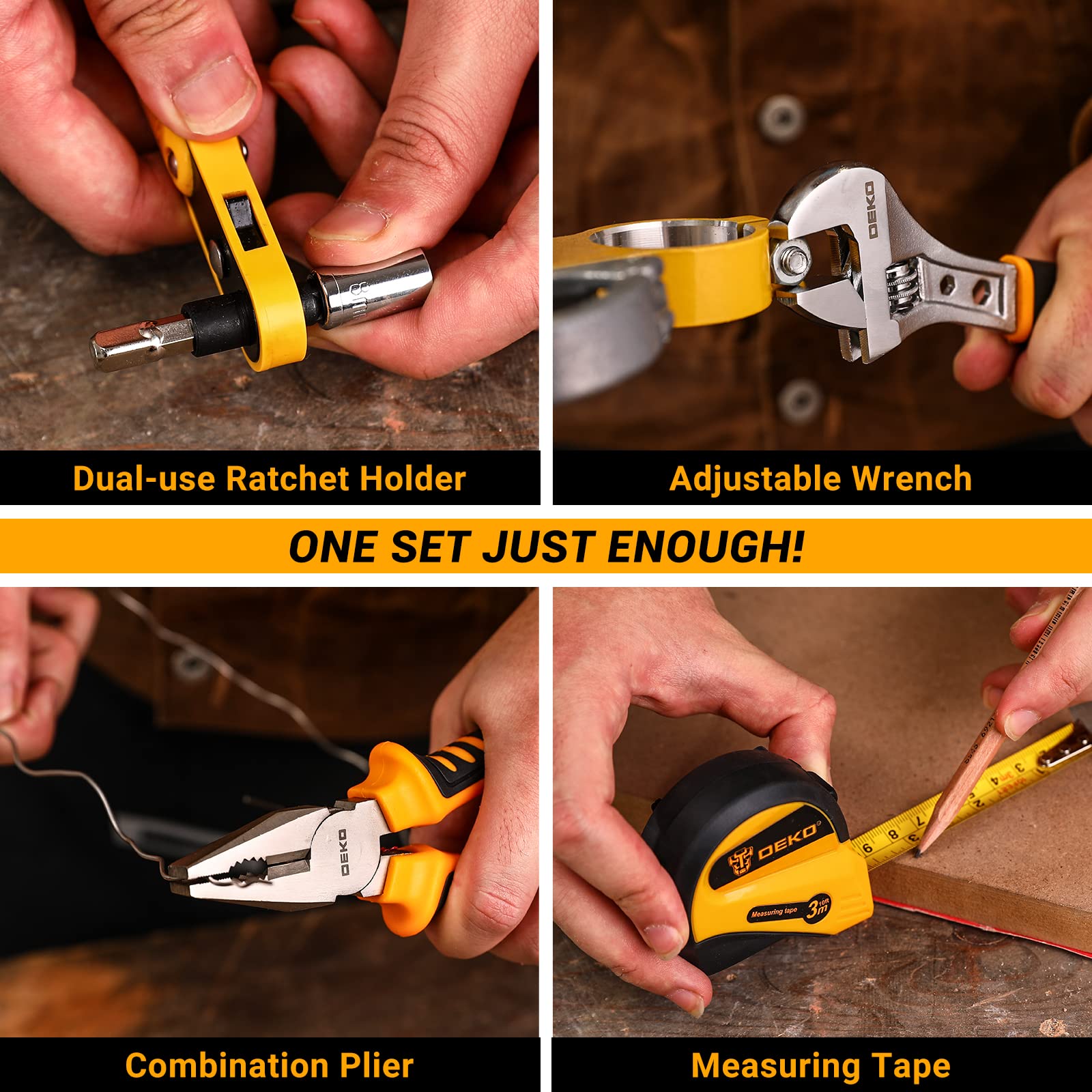 DEKO Tool Kit Set Box Home Repair DIY Tools Basic Hand Toolbox Sets for Home 138Piece