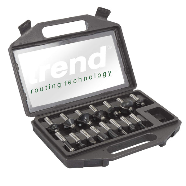 Trend 30 Piece Router Bit Starter Set, 1/4 Inch Shank, Tungsten Carbide Tipped, Aluminium Case Included, SET/SS31X1/4TC