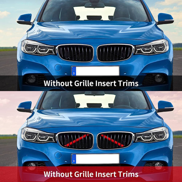 Alpha Rider 2PCS Grille Insert Trims Stripe for BMW,Front Grille Trim Stripes Cover Compatible with F20 F30 F21 F22 F23 F31 F32 F33 F34 F36 F40 F44,Blue