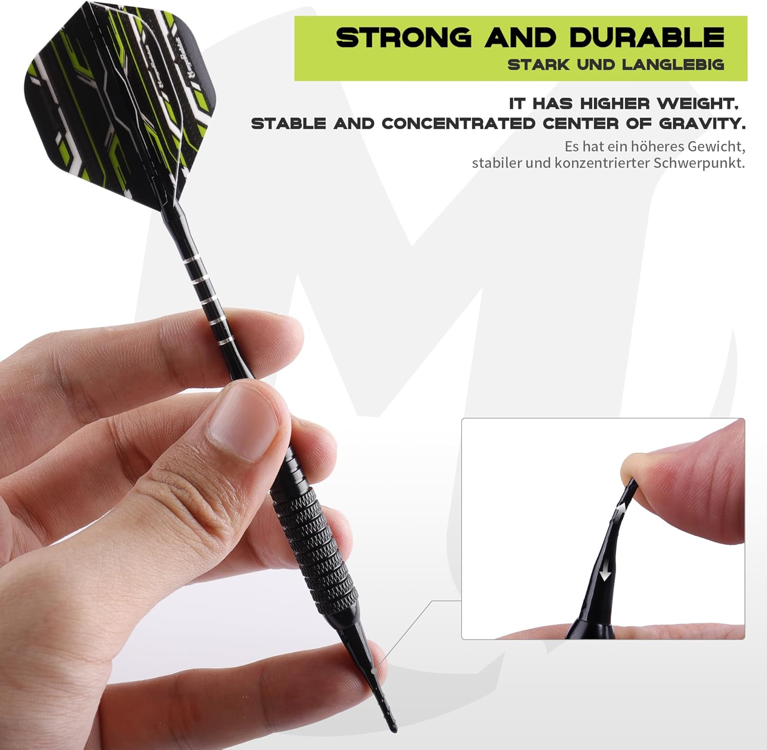 MageRabbit Soft Tip Darts - 12pcs 18g with 50 Extra Tips & 16 Flight Protectors, Includes Wrench for Electronic Dart Board