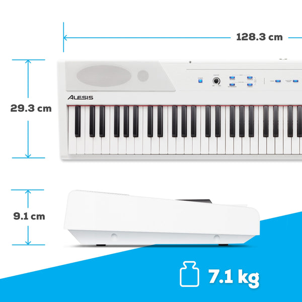 Alesis Recital 88 Key Digital Piano Keyboard with Semi Weighted Keys, Built-In Speakers and Piano Lessons