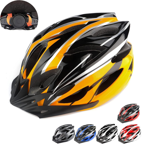 RaMokey Cycle Helmet, Lightweight Bicycle Helmet, Adjustable Mountain & Road Bike Helmets for Adults, 18 Vents with Adjustable Strap & Detachable Visor for Mens Womens(Head Sizes 58-62cm)