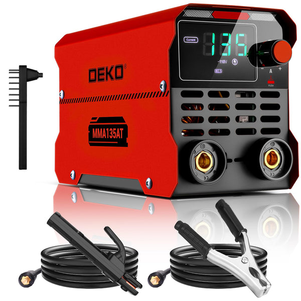 MIG Welder 135Amp: DEKO 220V Flux Core MIG/Lift TIG/Stick 3-in-1 Welding Machine IGBT Inverter Portable Kit with Welding Gun, Wire