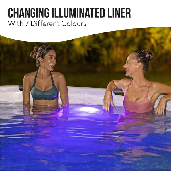 Bestway Steel Pro | Max Round Frame Swimming Pool with Filter Pump, Above Ground Frame Pools, Grey, 15ft