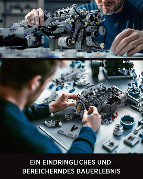 V8 Engine Building Set, Exclusive Advanced Collector's Engine Model to Build, Physical Science Experiment Toy for Adults, Home or Office Décor, Collectible Gifts (2725 PCS, NF10287)